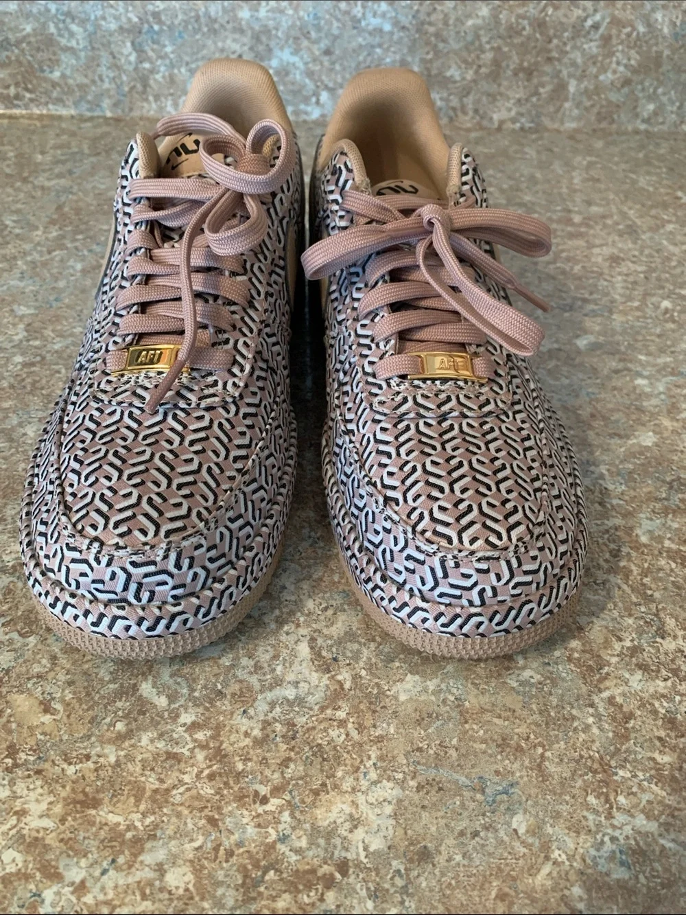 Nike Women’s Pink Tan Patterned Running Shoes